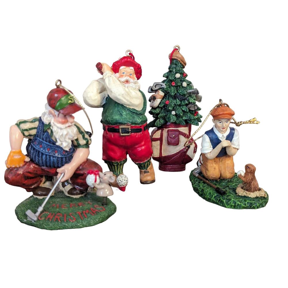 Golfing Christmas Tree Ornaments Santa/Trees/Other
